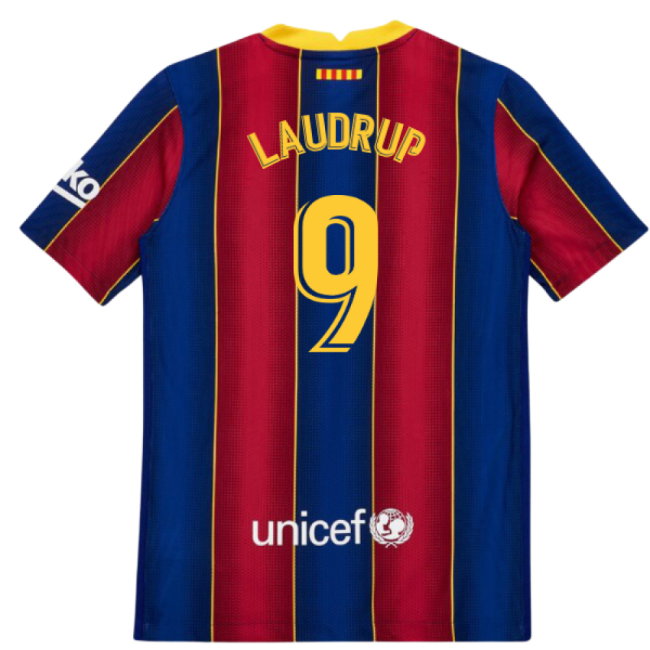 2020-2021 Barcelona Vapor Match Home Shirt (Kids) (LAUDRUP 9)-SoccerKits Hub | Buy Soccer Jerseys Online